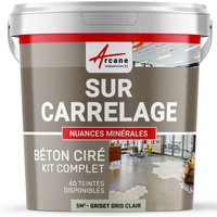 Arcane Industries - kit kunstharzbeton für fliesen - Hellgrau - 5 m²-Kit (2 Schichten) - Hellgrau von ARCANE INDUSTRIES