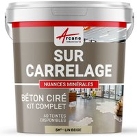 Arcane Industries - kit kunstharzbeton für fliesen - Leinen-Beige - 5 m²-Kit (2 Schichten) - Leinen-Beige von ARCANE INDUSTRIES