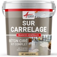 Arcane Industries - kit kunstharzbeton für fliesen - Vanille-Beige - 2 m²-Kit (2 Schichten) - Vanille-Beige von ARCANE INDUSTRIES