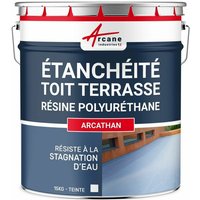 Membran Kunstharz Polyurethan - Abdichtende Flüssigfolie aus Polyurethan für Flachdächer und Dachterrassen - Balkonabdichtung Di - Weiß - 15 kg von ARCANE INDUSTRIES