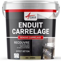 Arcane Industries - Putz für Fliesen - Fliesen verputzen - Betonbeschichtungs-Effekt - renove carrelage - Schatten - Kit 4kg - 2.6m² für 2 Schichten von ARCANE INDUSTRIES
