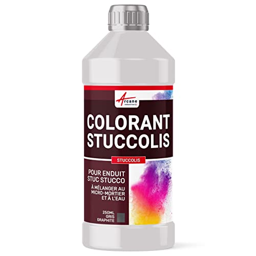 STUCCOLIS - Farbdosis für Venezianischen Stuckput Graphitgrau - 250 ml von ARCANE INDUSTRIES