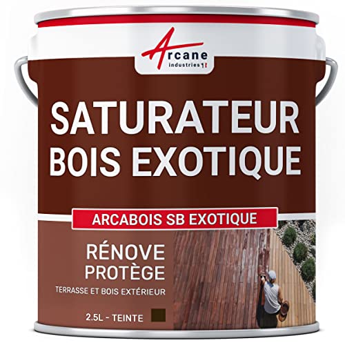 Sättiger für Exotisches Holz - ARCABOIS SB Exotisches Eiche Dunkel - Farbton Braun - 2.5 L (bis zu 12.5 m²) von ARCANE INDUSTRIES