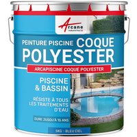 Schwimmbadfarbe - Farbe für Pools und Becken aus Polyester, Beton, Fliesen - arcapiscine - Himmelblau ral 5015 - 5kg bis zu 15m² für 2 Schichten von ARCANE INDUSTRIES
