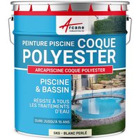 Schwimmbadfarbe - Farbe für Pools und Becken aus Polyester, Beton, Fliesen - arcapiscine - Perlweiß ral 1013 - 5kg bis zu 15m² für 2 Schichten von ARCANE INDUSTRIES