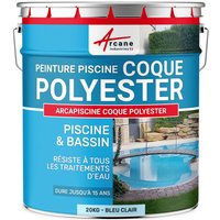 Schwimmbadfarbe - Farbe für Pools und Becken aus Polyester, Beton, Fliesen - arcapiscine - Pool blau - 20kg bis zu 65m² für 2 Schichten - Pool blau von ARCANE INDUSTRIES