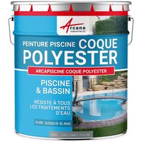 Schwimmbadfarbe - Farbe für Pools und Becken aus Polyester, Beton, Fliesen - ARCAPISCINE - dunkelgrauer Pool RAL 7001 - 20kg bis zu 65m² für 2 von ARCANE INDUSTRIES