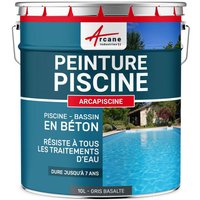 Schwimmbadfarbe - Schwimmbeckenfarbe - Poolfarbe für Betonbecken, Poolbeschichtung arcapiscine - Basaltgrau ral 7012 - 10l - Basaltgrau ral 7012 von ARCANE INDUSTRIES