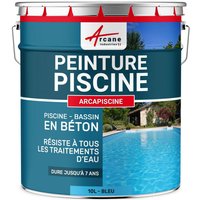 Arcane Industries - Schwimmbadfarbe - Schwimmbeckenfarbe - Poolfarbe für Betonbecken, Poolbeschichtung arcapiscine - Blau - 10l - Blau von ARCANE INDUSTRIES