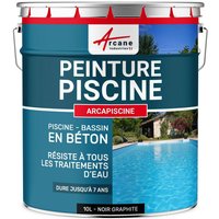Schwimmbadfarbe - Schwimmbeckenfarbe - Poolfarbe für Betonbecken, Poolbeschichtung ARCAPISCINE - Graphitschwarz RAL 9011 - 10l von ARCANE INDUSTRIES
