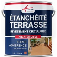 Arcane Industries - Wasserabdichtende Terrassen- und Balkonbeschichtung für draußen - arcaterrasse - Ziegel - 2,5 l - Ziegel von ARCANE INDUSTRIES