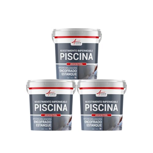 Wasserabweisender Dichtputz für Pools und Becken: ARCACIM POOL Grau - 3 X 25 KG von ARCANE INDUSTRIES