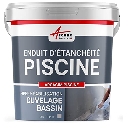 Wasserabweisender Dichtputz für Pools und Becken: ARCACIM POOL Grau - 5 kg von ARCANE INDUSTRIES