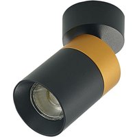 Nikora Decken-Spot, einflammig, rund - Schwarz, gold - Arcchio von ARCCHIO