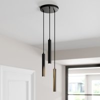 Gebraucht] Arcchio Franka LED-Pendelleuchte Pendelleuchte Lampe 3-flammig rund Alu schwarz von ARCCHIO
