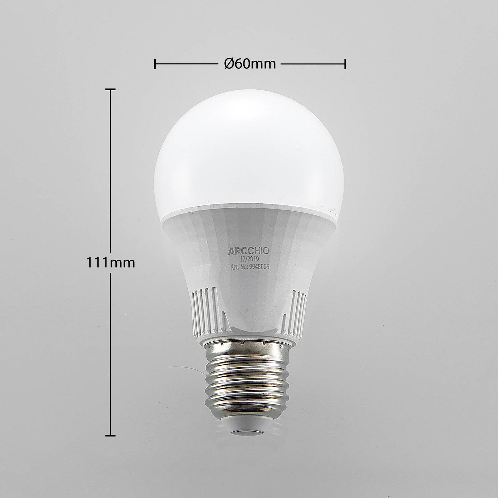 LED-Lampe E27 A60 9W 3.000K 3-Step-dimmbar von Arcchio
