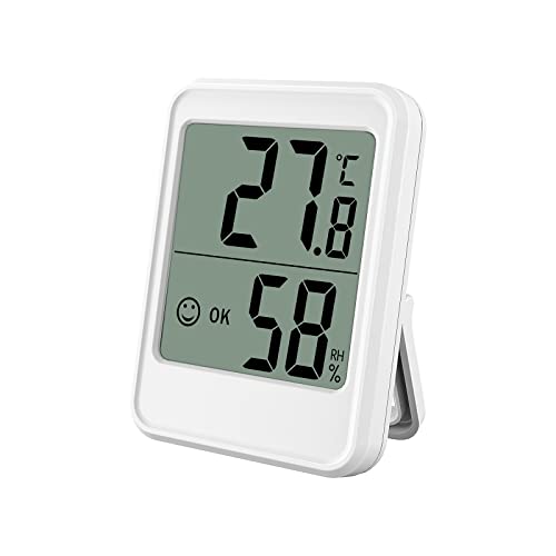 ARCELI 1 Weißes Innenthermometer, Hygrometer, Hygrometer, digital, Innenthermometer, Feuchtigkeit, für Haus, Babyzimmer, Brutmaschine, Keller etc von ARCELI