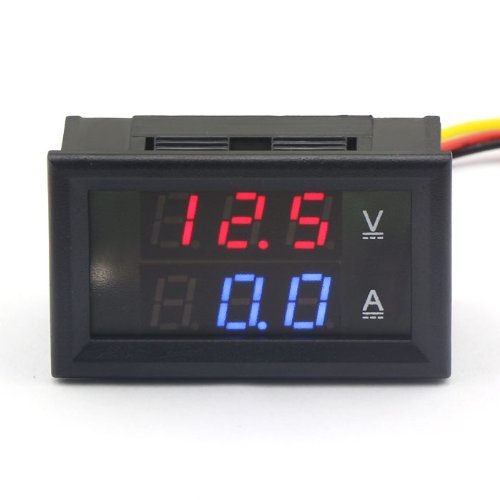 ARCELI 100174 Digital-Multimeter Dual-LED-Anzeige Voltmeter DC 4,5 V bis 30 V Amperemeter 0 bis 50 A Spannung Stromzähler Volt Amp Panel Monitor für Auto Auto Motor von ARCELI