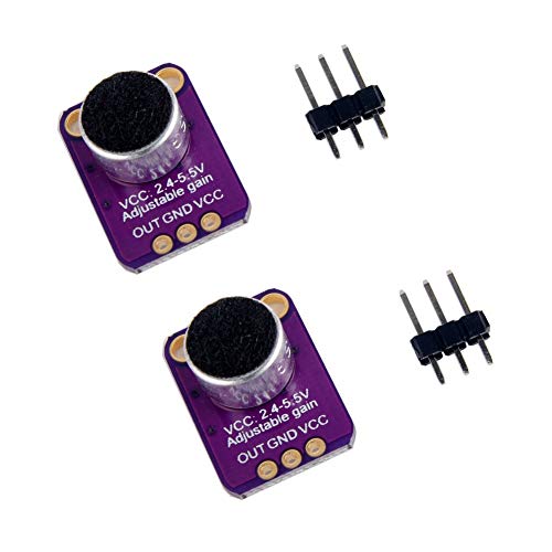 ARCELI 2 stücke Elektret Mikrofonverstärker, GY-MAX4466 Breakout Sensor mit Einstellbarer Verstärkungsregelung für Arduino von ARCELI