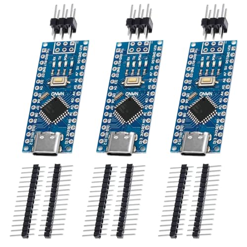 ARCELI Nano 3 Stück Entwicklungsplatine Module Chip CH340 für Type-C Stecker 5V 16M Microcontroller Kompatibel mit Arduino IDE von ARCELI
