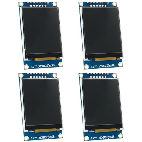 ARCELI 4 Stück 1,77 Zoll SPI TFT Display Modul（Gelötete Stifte） 128x160 Pixel LCD Display ST7735S 2,7V – 3,3V kompatibel mit Arduino von ARCELI