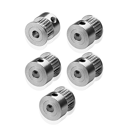 ARCELI 5 Packs 2GT 20 Zähne 5mm Bohrung Zahnriemenrad 3D mit Gewindestift 3D Drucker von ARCELI