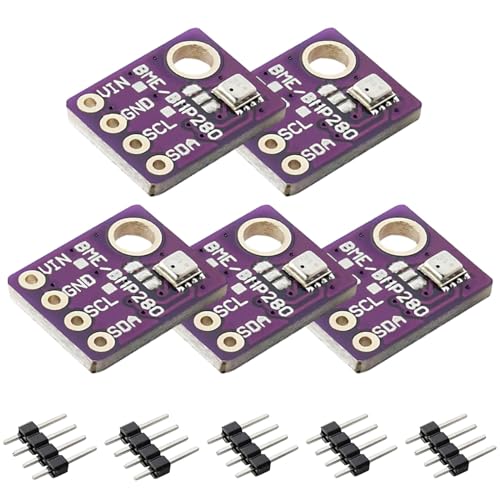 ARCELI 5 Stück Digitaler 5V Barometrischer Sensor Module, Temperatur- und Feuchtigkeitssensor Modul Druck Temperatur Luftfeuchtigkeit Modul Board IIC I2C für Arduino Raspberry Pi ARCELI 5 Stück Digitaler 5V Barometrischer Sensor Module, Temperatur- und Feuchtigkeitssensor Modul Druck Temperatur Luftfeuchtigkeit Modul Board IIC I2C für Arduino Raspberry Pi von ARCELI