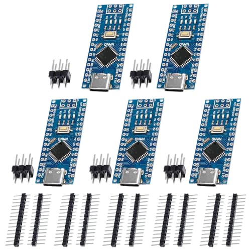 ARCELI Nano 5 Stück Entwicklungsplatine Module Chip CH340 für Type-C Stecker 5V 16M Microcontroller Kompatibel mit Arduino IDE ARCELI Nano 5 Stück Entwicklungsplatine Module Chip CH340 für Type-C Stecker 5V 16M Microcontroller Kompatibel mit Arduino IDE von ARCELI