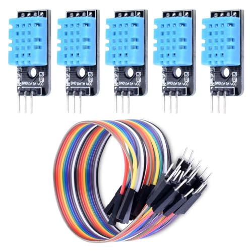 ARCELI 5 x Temperatursensor und Luftfeuchtigkeitssensor, Temperatursensoren inklusive Kabel, kompatibel mit Arduino und Raspberry Pi ARCELI 5 x Temperatursensor und Luftfeuchtigkeitssensor, Temperatursensoren inklusive Kabel, kompatibel mit Arduino und Raspberry Pi von ARCELI