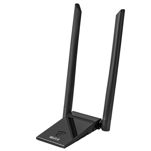 USB WLAN Stick, 1300Mbit/s USB WLAN Adapter, mit Bluetooth 5.0/5dBi Dual-Antennen WiFi Stick (5,8GHz/2,4GHz), WLAN Adapter USB3.0, WLAN Stick für PC Kompatibel mit XP/11/10/8 (AX1800) von ARCELI