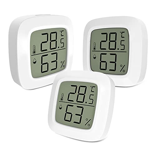 ARCELI Digitales Thermometer Hygrometer Innenthermometer, 3 Tragbare Hygrometer Innentemperatur- und Feuchtigkeitskontrolle für Innen, Schlafzimmer, Baby, Brutmaschine, Umkleidekabine etc von ARCELI