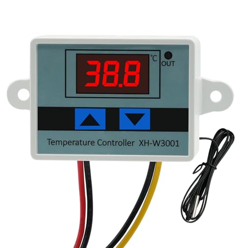 Digital LCD Display Temperaturregler XH-W3001, DC 12V 120W Thermostatschalter mit Wasserdichter Sonde Microcomputer Thermostat Digital LCD Display Temperaturregler XH-W3001, DC 12V 120W Thermostatschalter mit Wasserdichter Sonde Microcomputer Thermostat von ARCELI