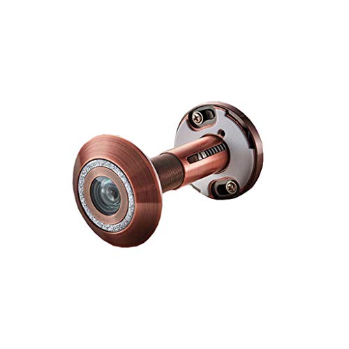 ARCH Zuschauer Guckloch-Projektor HD Türspion Glasobjektiv Mit Privacy-Abdeckung for Villa Haus Büro Wohnung Home Security (Color : Red Bronze, Size : 70-100MM) von ARCH