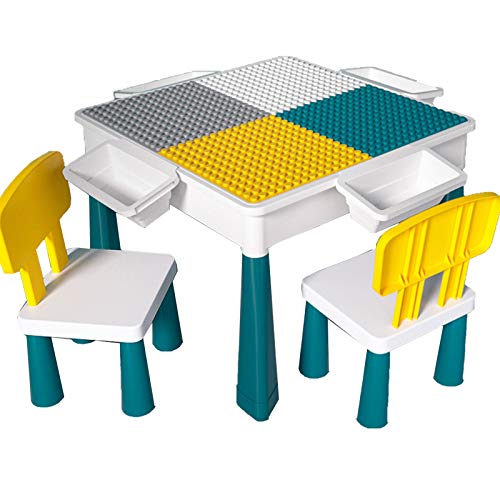 Kleinkind Activity Table, Kindertisch Mit Stuhl Mit 4 Lagern Boxen Und Blöcke, 6-in-1 Multi Activity Wasser Tabelle Sand Tisch, Kid Schreibtisch for Kleinkinder 2 3 4 5 Jahre Alt von ARCH