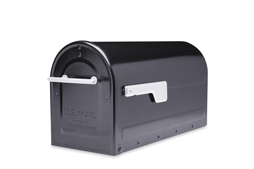 ARCHITECTURAL MAILBOXES 7900-7B-SR-10 Boulder Postmount Briefkasten, Schwarz, L von ARCHITECTURAL MAILBOXES