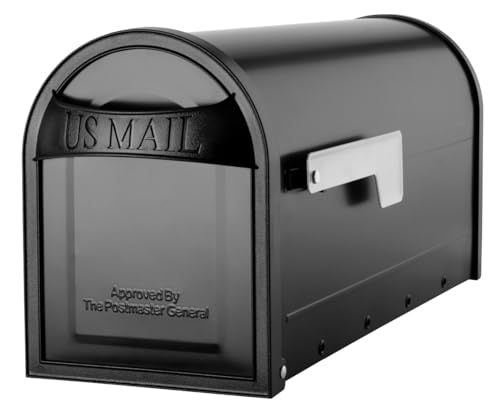 ARCHITECTURAL MAILBOXES 8760B-10 Carlisle Postmount Mailbox, Black, Medium von ARCHITECTURAL MAILBOXES