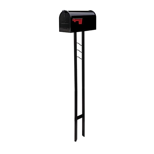 Architectural Mailboxes Mailbox to Go MC11KITBAM Briefkasten und Post-Set, verzinkter Stahl, Schwarz von ARCHITECTURAL MAILBOXES