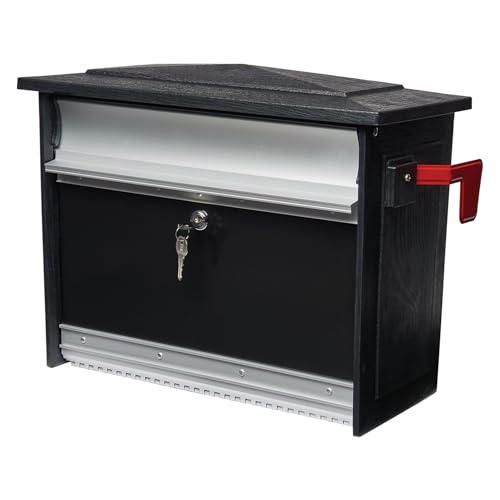 Architectural Mailboxes Mailsafe MSK00BAM Aluminium-Wandbriefkasten, Schwarz von ARCHITECTURAL MAILBOXES
