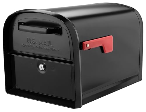 ARCHITECTURAL MAILBOXES 6300B-10 Oasis 360 abschließbarer Paketbriefkasten, Schwarz, XL von ARCHITECTURAL MAILBOXES