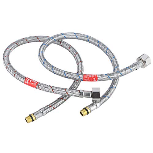 ARCORA Anschlussschlauch Armatur Schlauch G3/8 x M10 x 50CM DN8 Verbindungsschlauch Verlängerung Panzerschlauch für Wasserhahn Mischbatterie DVGW von ARCORA