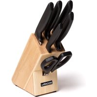 Arcos - 5 Messer und Scherenblock Nizza 136100 6 Stück Edelstahl Nitrum und mango Polypropylen mit Geschenkkarton von ARCOS