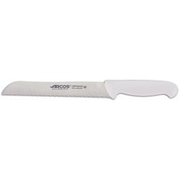 Brotmesser (perlmuttartig) Arcos Farbe - Prof 291424 in Edelstahl Nitrum und ergonomisch weißem Polypropylen mango mit 20 cm Klinge, Vitrine von ARCOS