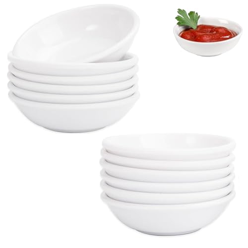 Sojasauce Schälchen, 12 Stück Weiß Saucenschälchen, 8,8 x 2,2cm Wiederverwendbar Rund Saucenschälchen, Kleine Schale für Saucen Dips Sojasauce, Dipschalen Set für Tomatensauce, für Saucen, Beilagen Sojasauce Schälchen, 12 Stück Weiß Saucenschälchen, 8,8 x 2,2cm Wiederverwendbar Rund Saucenschälchen, Kleine Schale für Saucen Dips Sojasauce, Dipschalen Set für Tomatensauce, für Saucen, Beilagen von ARCPNRT