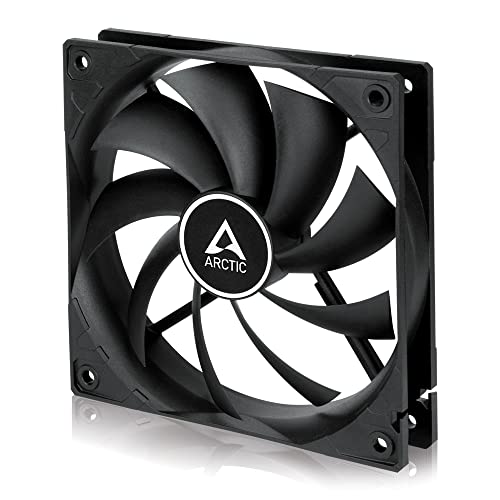 ARCTIC F12 PWM PST - PC Lüfter, 120 mm Gehäuselüfter, Case Fan mit Standardgehäuse, PWM Sharing Technology, Reguliert RPM synchron, 230-1350 rpm - Schwarz von ARCTIC