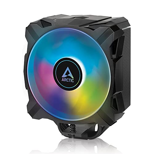 ARCTIC Freezer A35 A-RGB - Single-Tower CPU Kühler für AMD mit A-RGB, druckoptimierter 120 mm P-Lüfter, 200–1700 RPM, 4 Heatpipes, inkl. MX-5 Wärmeleitpaste - Schwarz von ARCTIC