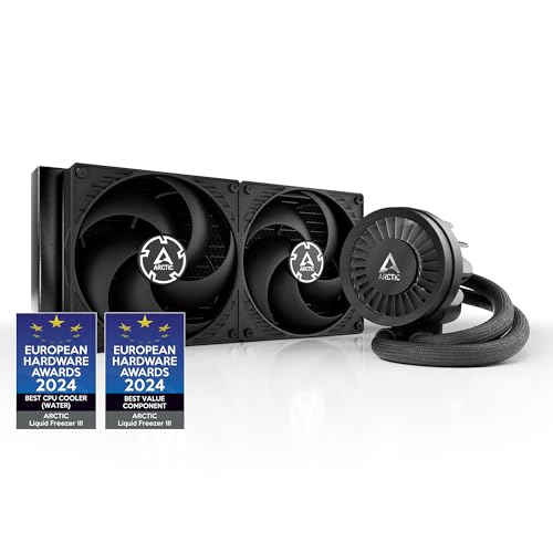 ARCTIC Liquid Freezer III 280 - Wasserkühlung PC, AIO CPU Wasserkühler, Intel & AMD, effiziente PWM-gesteuerte Pumpe, Lüfter: 200–1700 rpm, LGA1851 und LGA1700 Contact Frame - Schwarz von ARCTIC