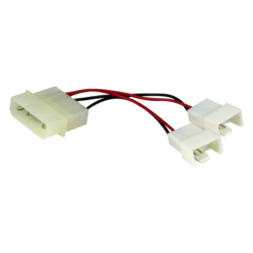 ARCTIC Molex Lüfter Adapter - Netzteil Molex auf 1 x 7V und 1 x 12V DREI oder Vier Pin Lüfter von ARCTIC
