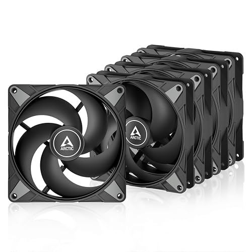 ARCTIC P14 Max (5 Stück) - PC Lüfter, High-Performance 140 mm Gehäuselüfter, PWM-gesteuerte 400–2800 rpm, Optimiert für statischen Druck, 0dB-Mode - Schwarz von ARCTIC