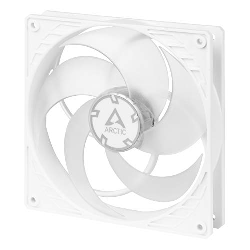 ARCTIC P14 PWM - PC Lüfter, 140 mm PWM Gehäuselüfter optimiert für statischen Druck, Case Fan, PWM-Signal reguliert Lüfterdrehzahl, 200-1700 rpm (0 rpm <5%) - Weiß/transparent von ARCTIC