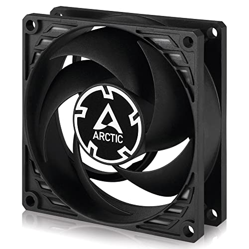 ARCTIC P8 - PC Lüfter, 80 mm Gehäuselüfter optimiert für statischen Druck, hochwertiges Gleitlager, PC, Computer, 3000 RPM - Schwarz von ARCTIC
